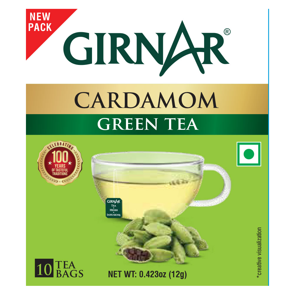 Girnar Green Tea Bags - Cardamom