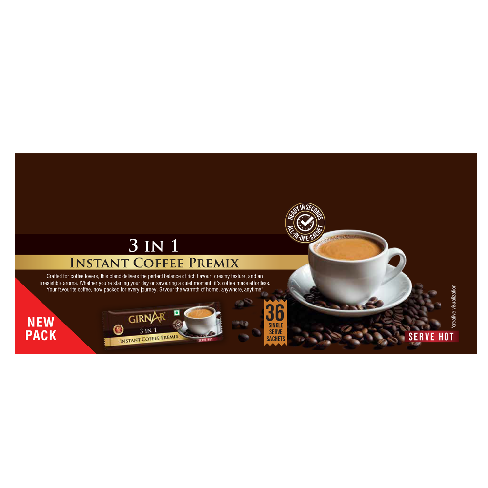 Girnar Instant Premix 3 In 1 Coffee