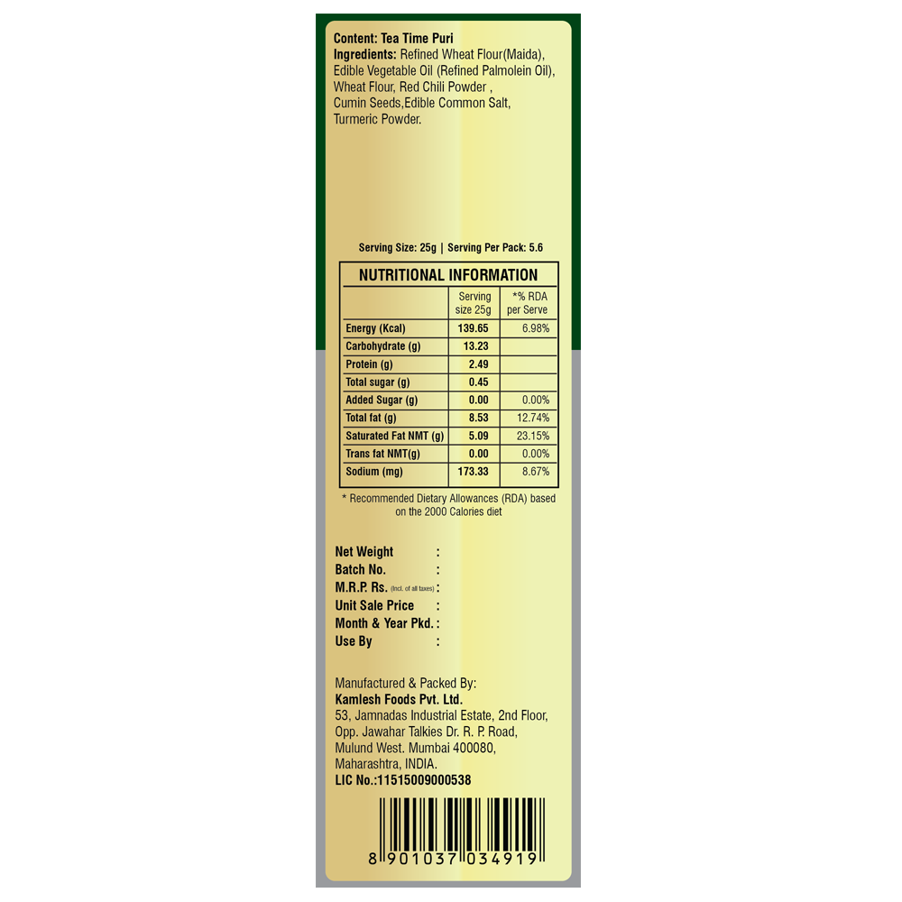 Girnar Chai Nashta - Tea Time Puri