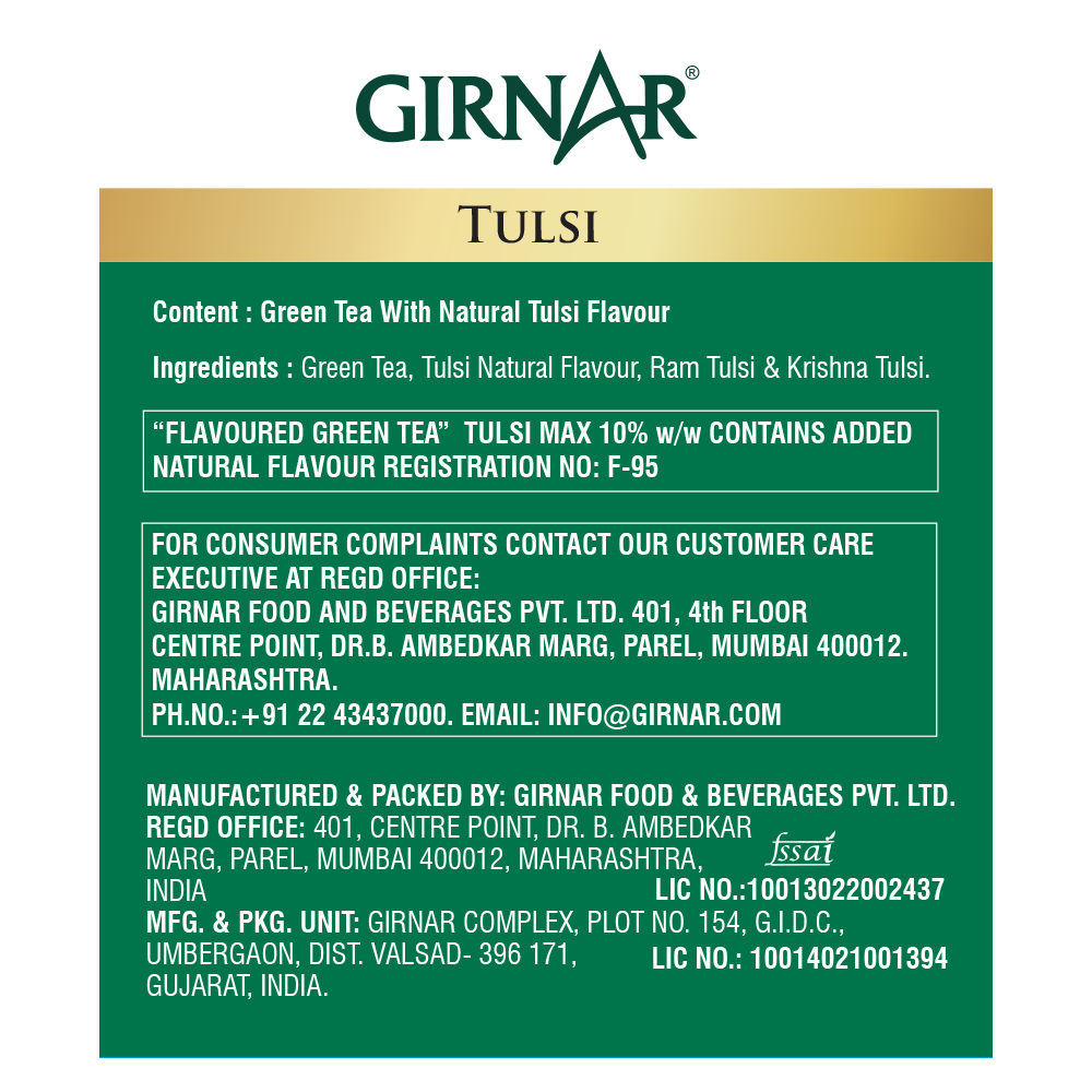 Girnar Green Tea Bags - Tulsi