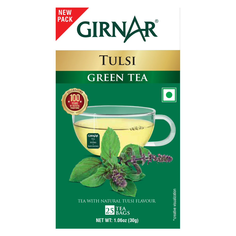 Girnar Green Tea Bags - Tulsi