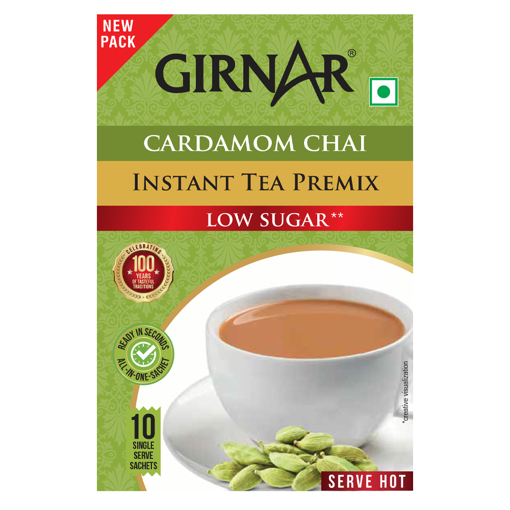 Girnar Instant Tea Premix With Cardamom (Low Sugar)
