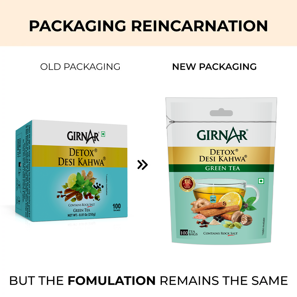 Girnar Green Tea Bags - Detox / Desi Kahwa