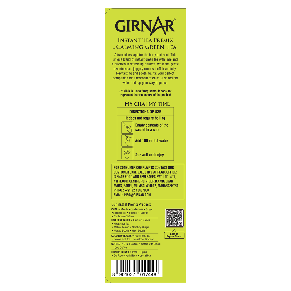 Girnar Instant Premix Calming Green Tea