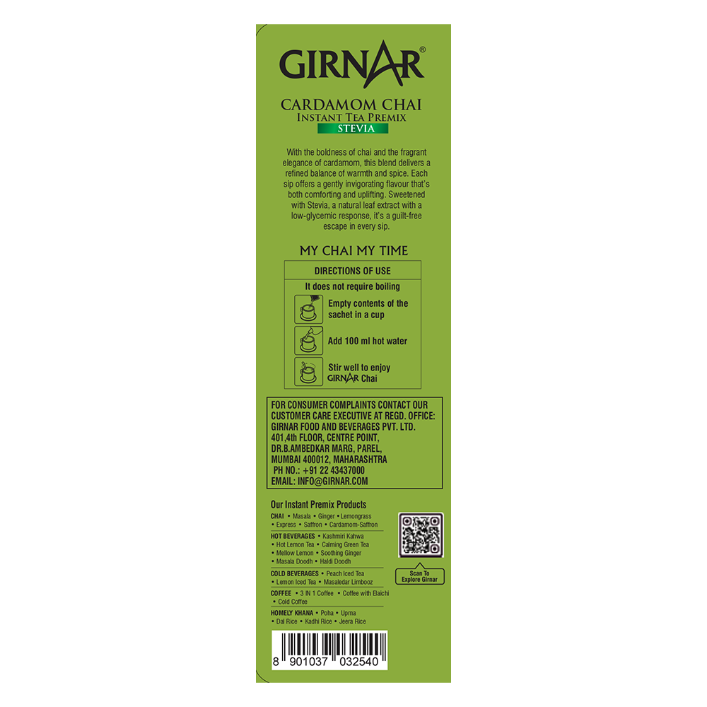 Girnar Instant Cardamom Chai Premix With Stevia