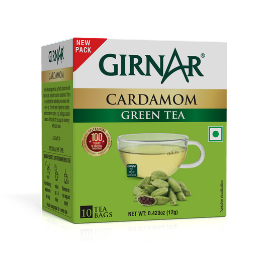 Girnar Green Tea Bags - Cardamom