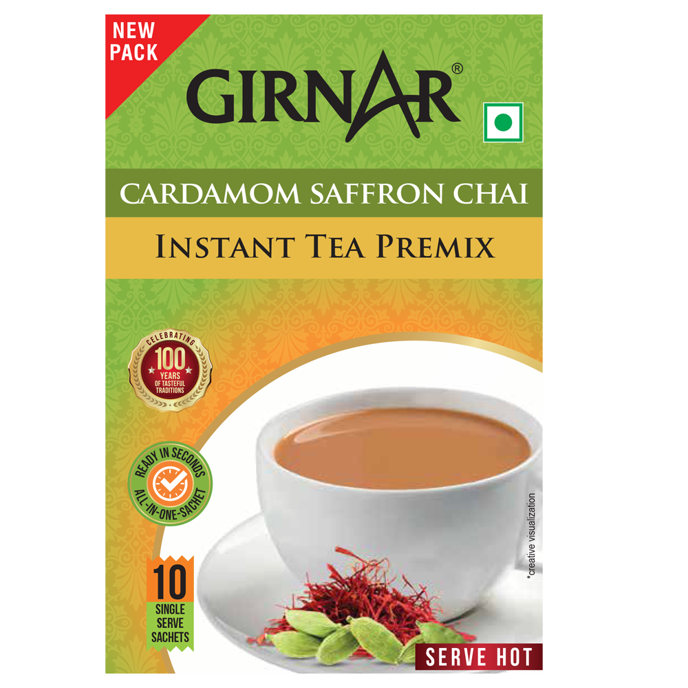 Girnar Instant Tea Premix With Cardamom-Saffron