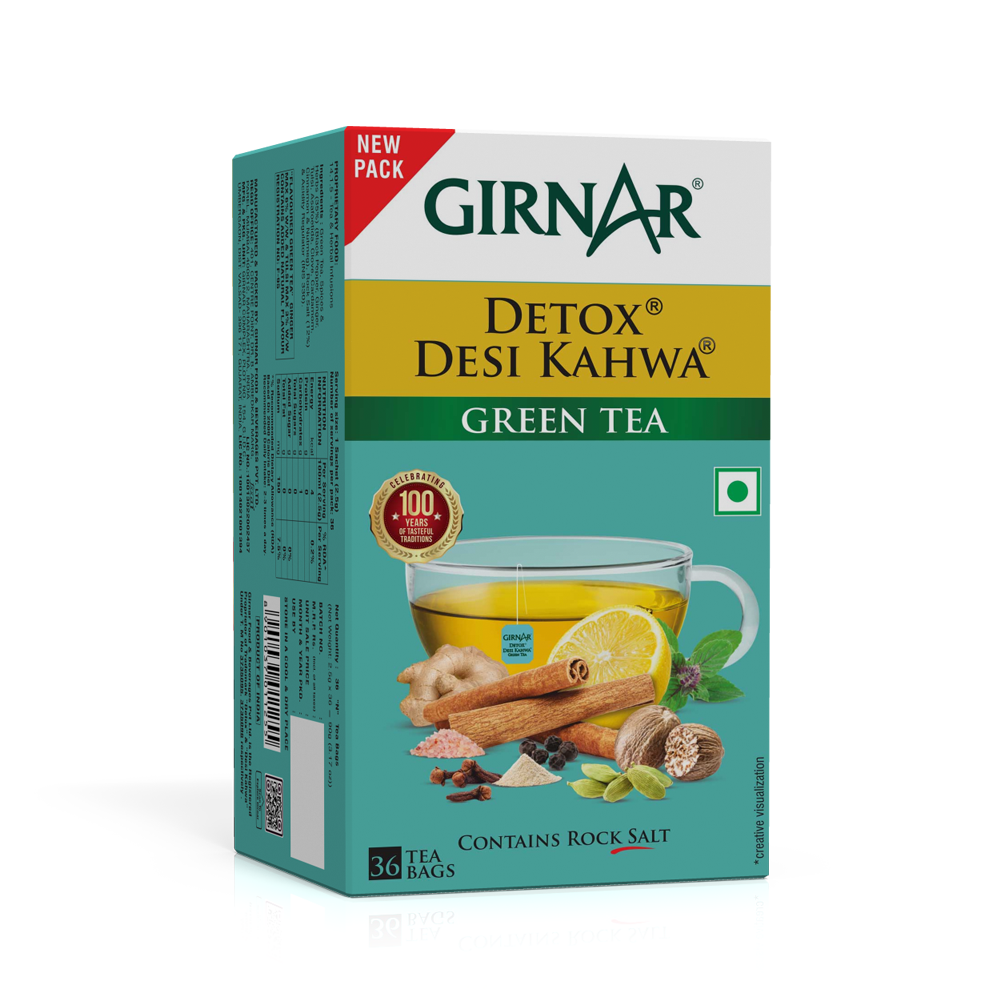 Girnar Green Tea Bags - Detox / Desi Kahwa