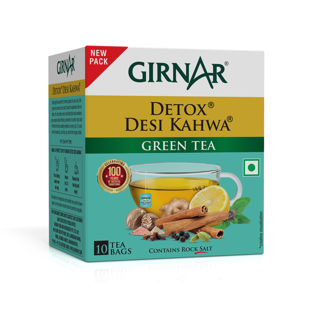 Girnar Green Tea Bags - Detox / Desi Kahwa