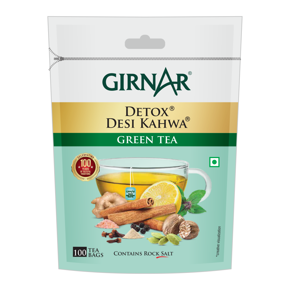 Girnar Green Tea Bags - Detox / Desi Kahwa