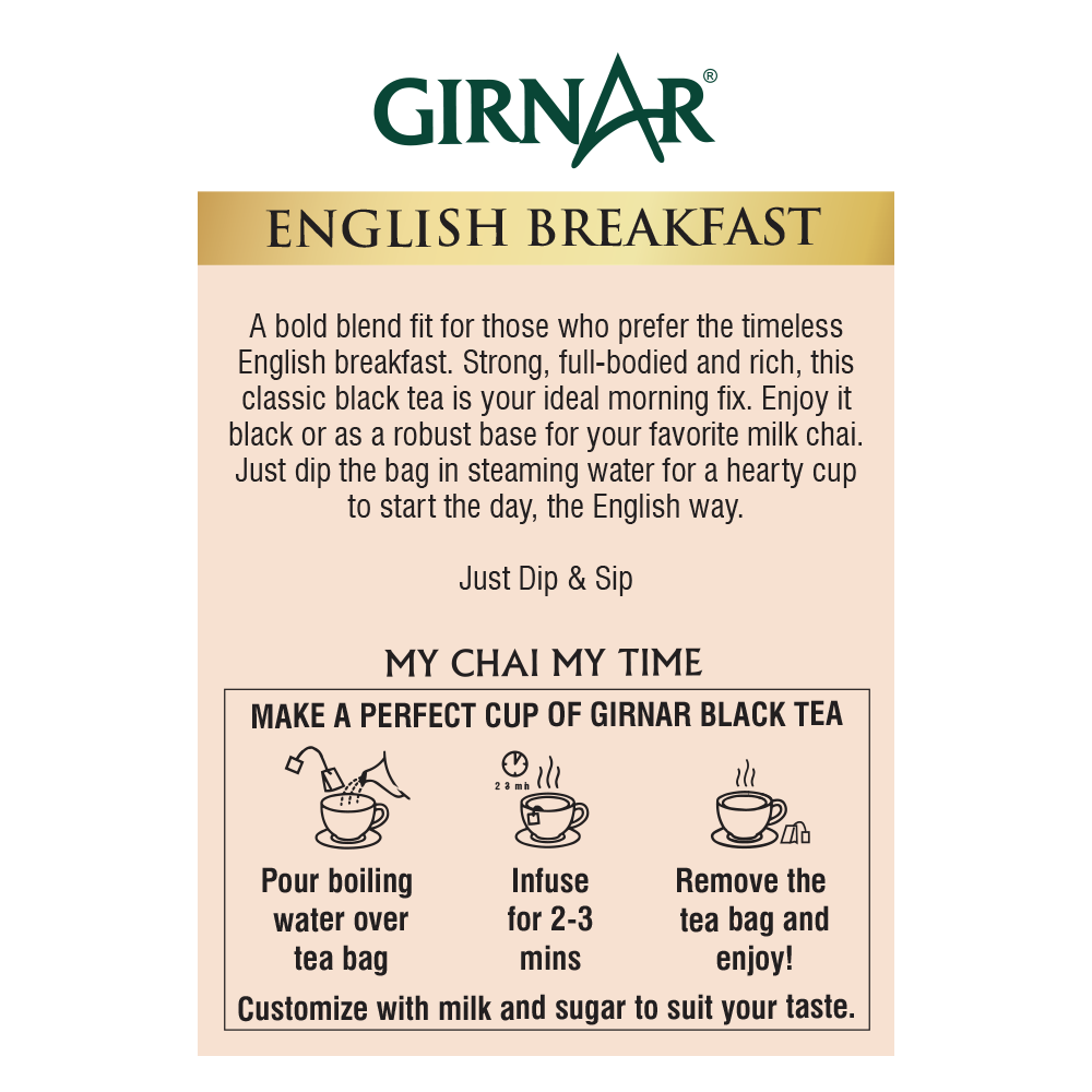 Girnar Black Tea Bags - English Breakfast