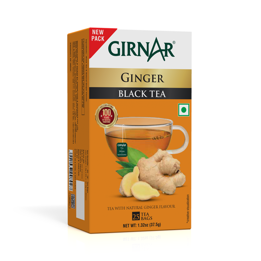 Girnar Black Tea Bags - Adrak