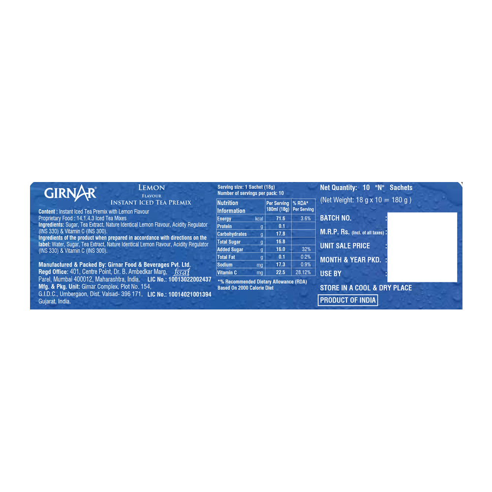 Girnar Lemon Iced Tea