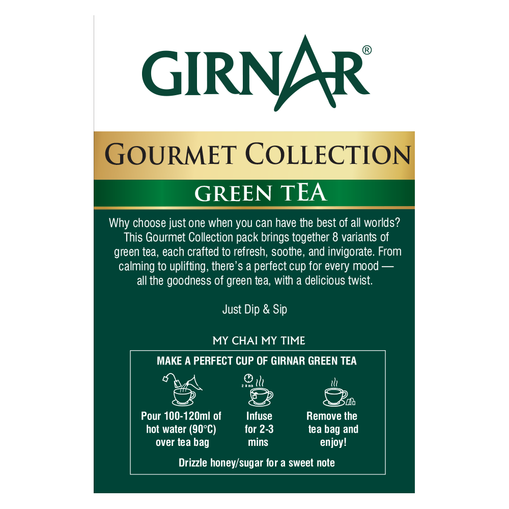Girnar Green Tea Bags Gourmet Collection