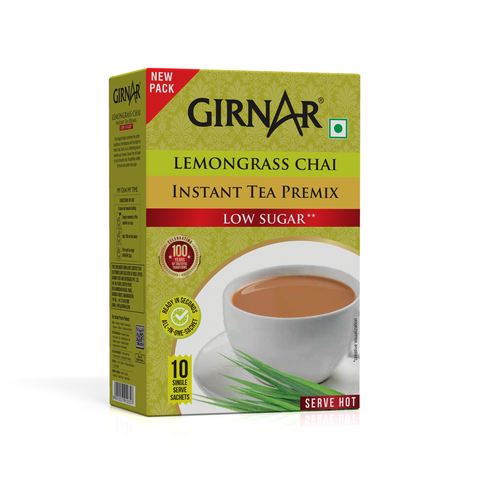 Girnar Instant Tea Premix With Lemongrass (Low Sugar)