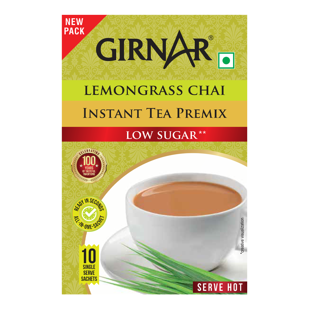Girnar Instant Tea Premix With Lemongrass (Low Sugar)
