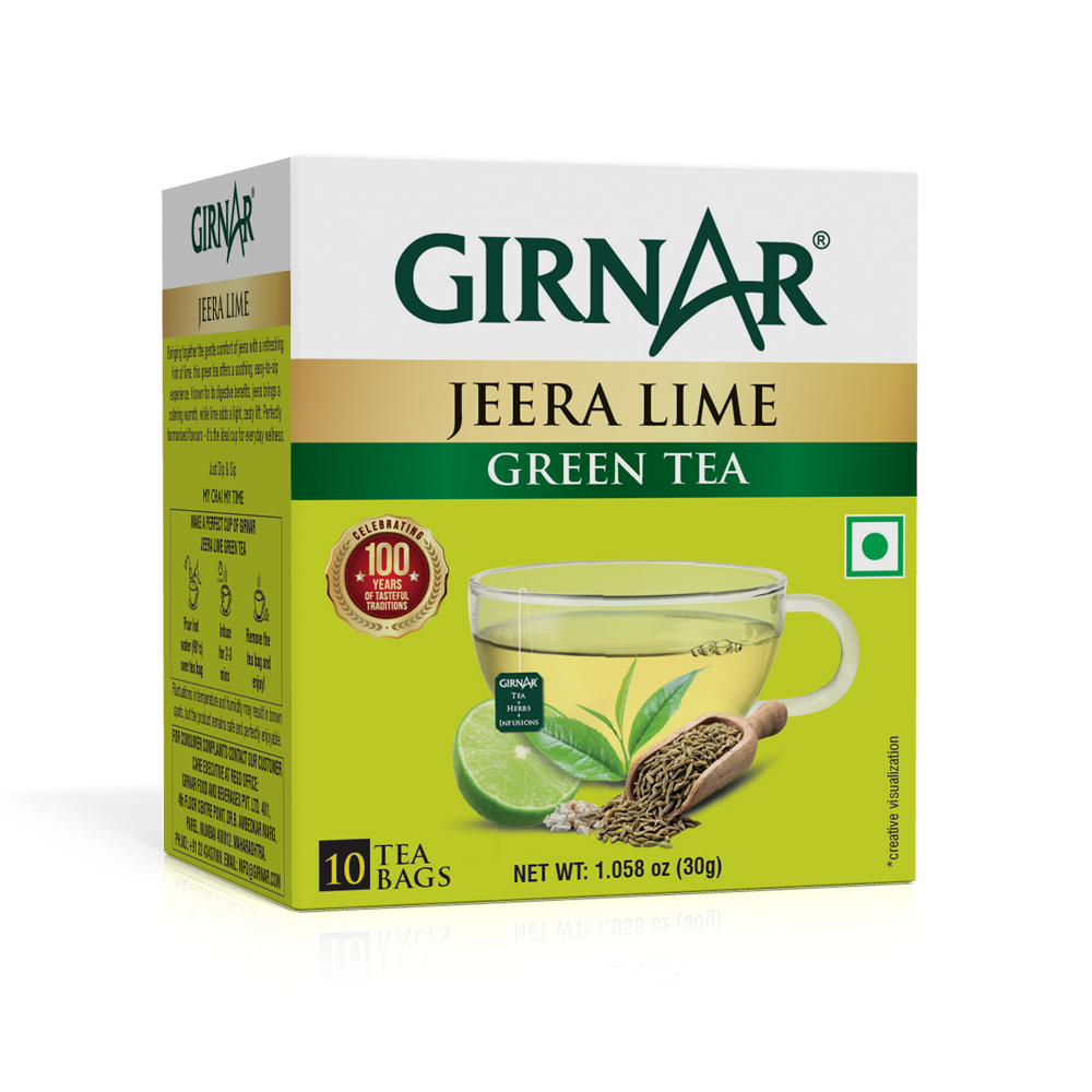 Girnar Green Tea Bags - Jeera Lime