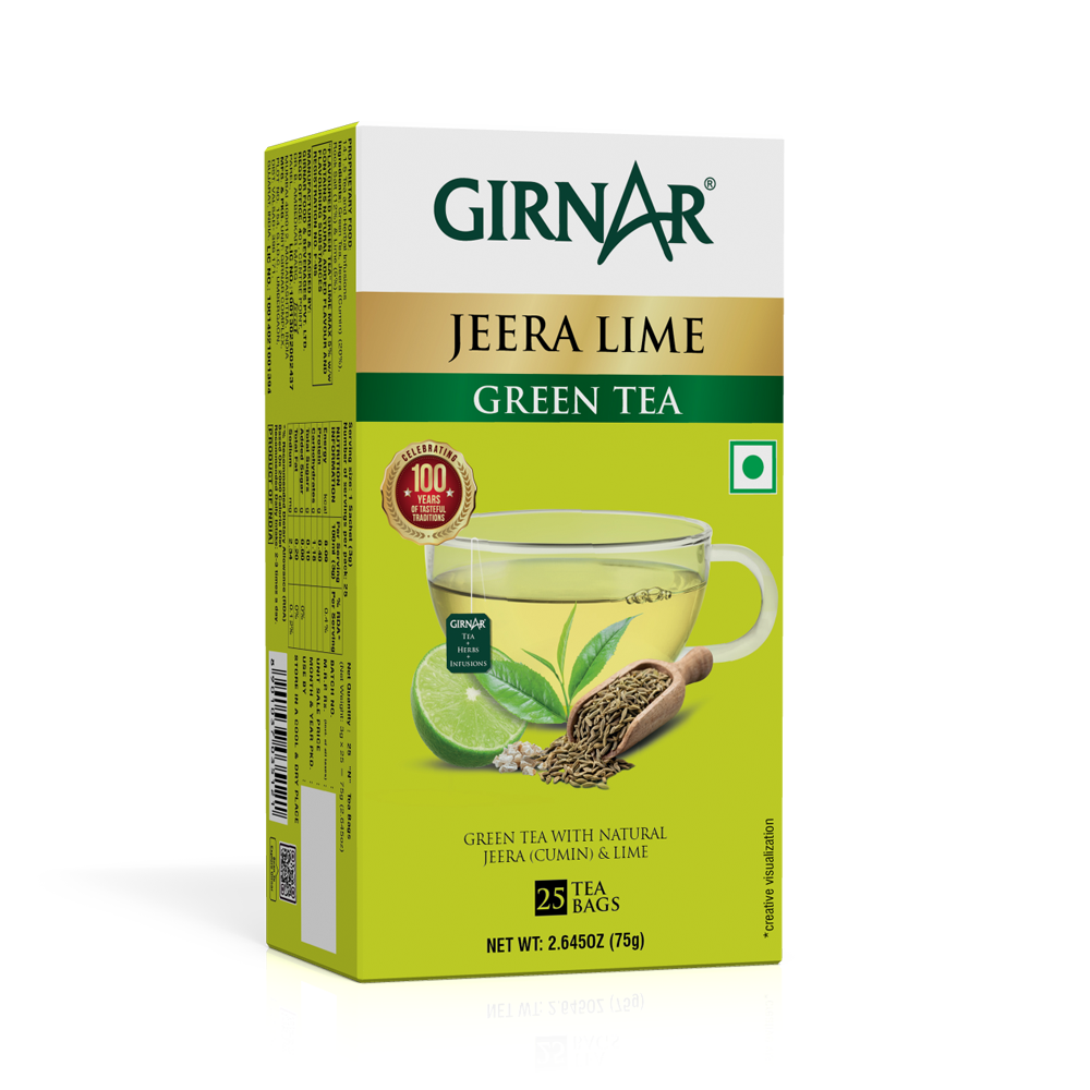 Girnar Green Tea Bags - Jeera Lime