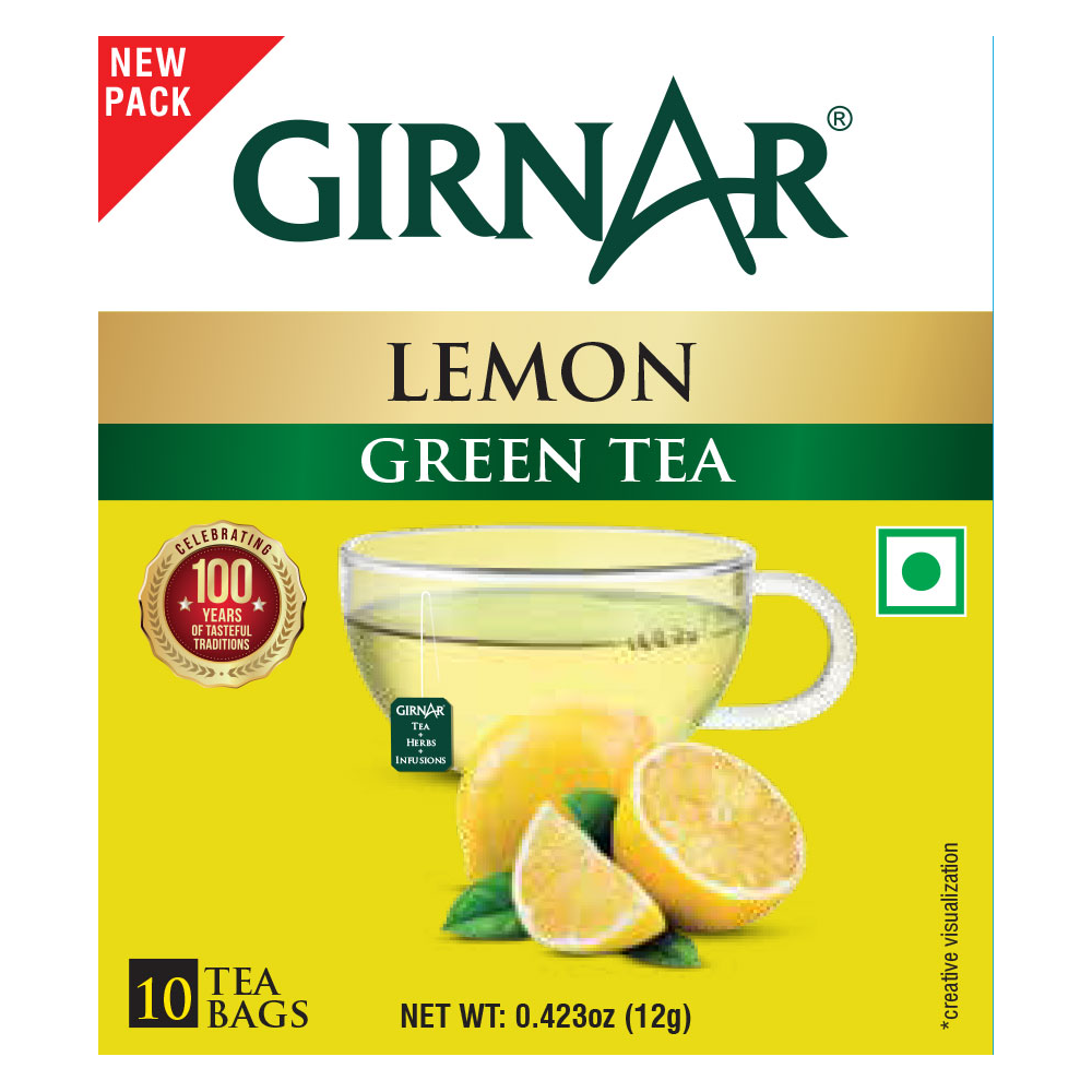 Girnar Green Tea Bags - Lemon