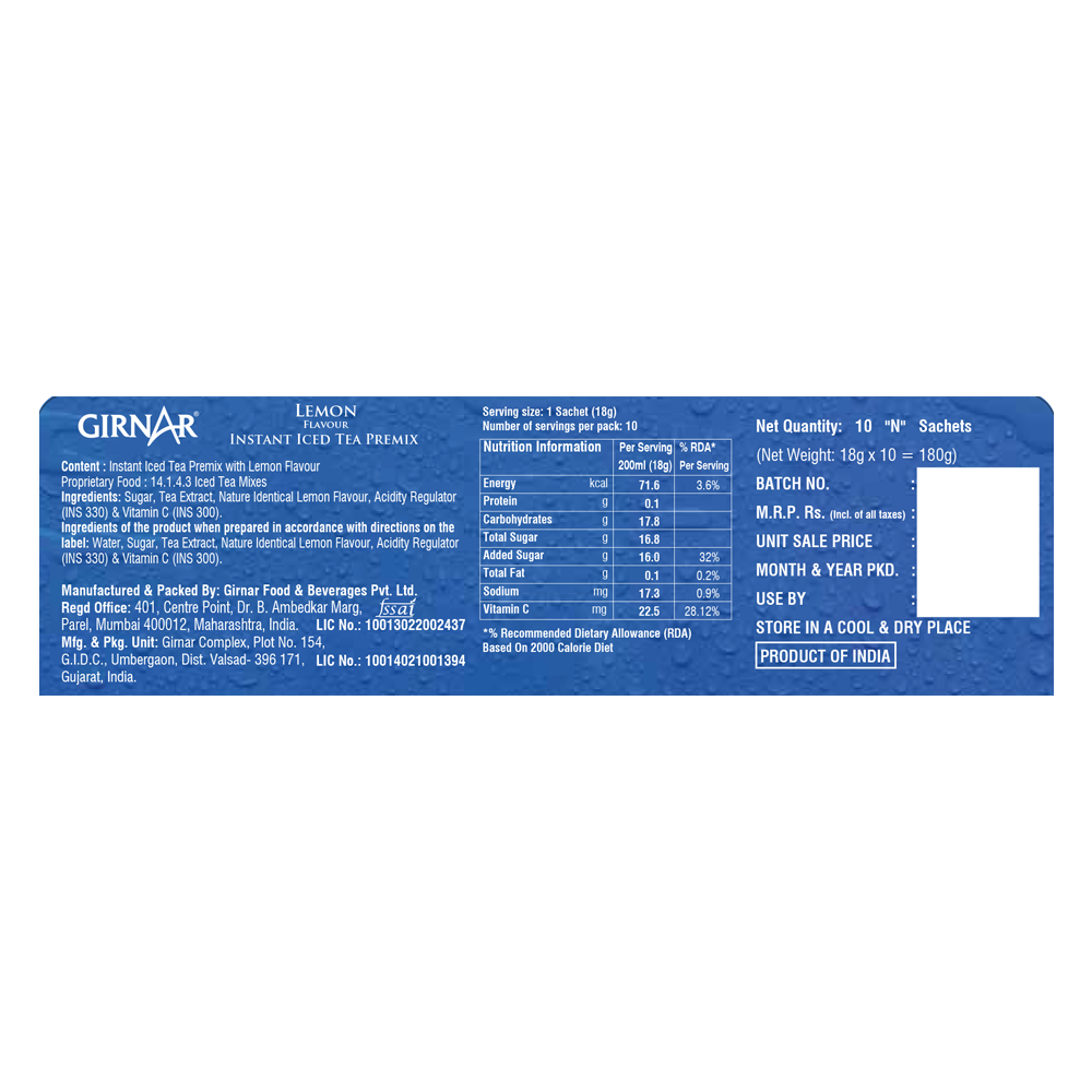 Girnar Lemon Iced Tea