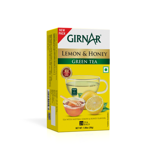 Girnar Green Tea Bags - Lemon & Honey