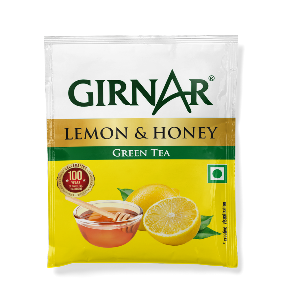Girnar Green Tea Bags - Lemon & Honey