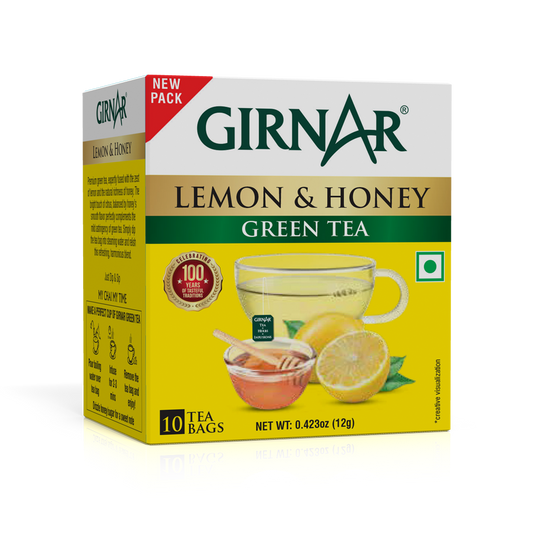 Girnar Green Tea Bags - Lemon & Honey