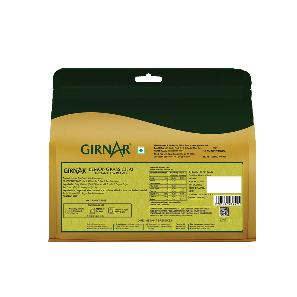 Girnar Instant Tea Premix With Lemongrass