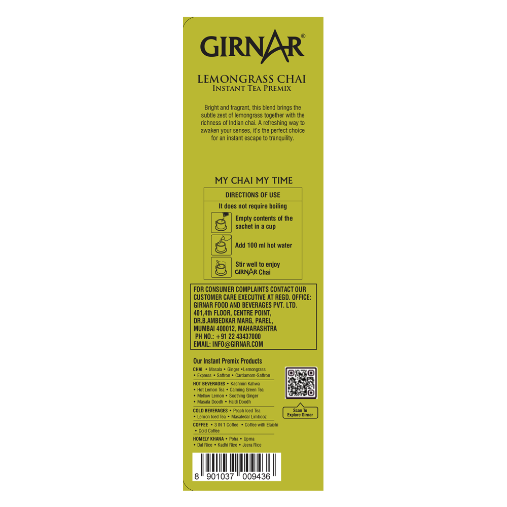 Girnar Instant Tea Premix With Lemongrass