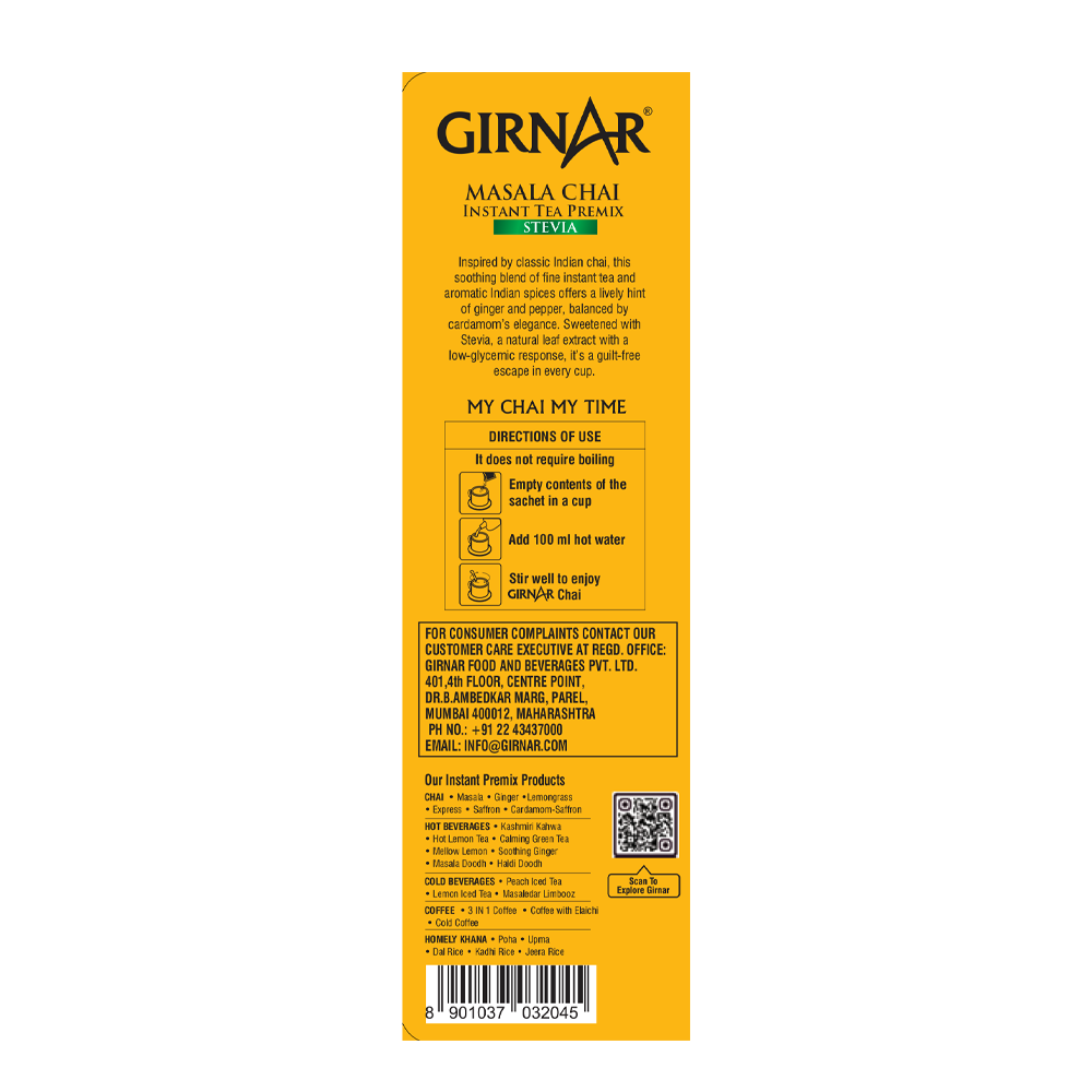 Girnar Instant Masala Chai Premix With Stevia