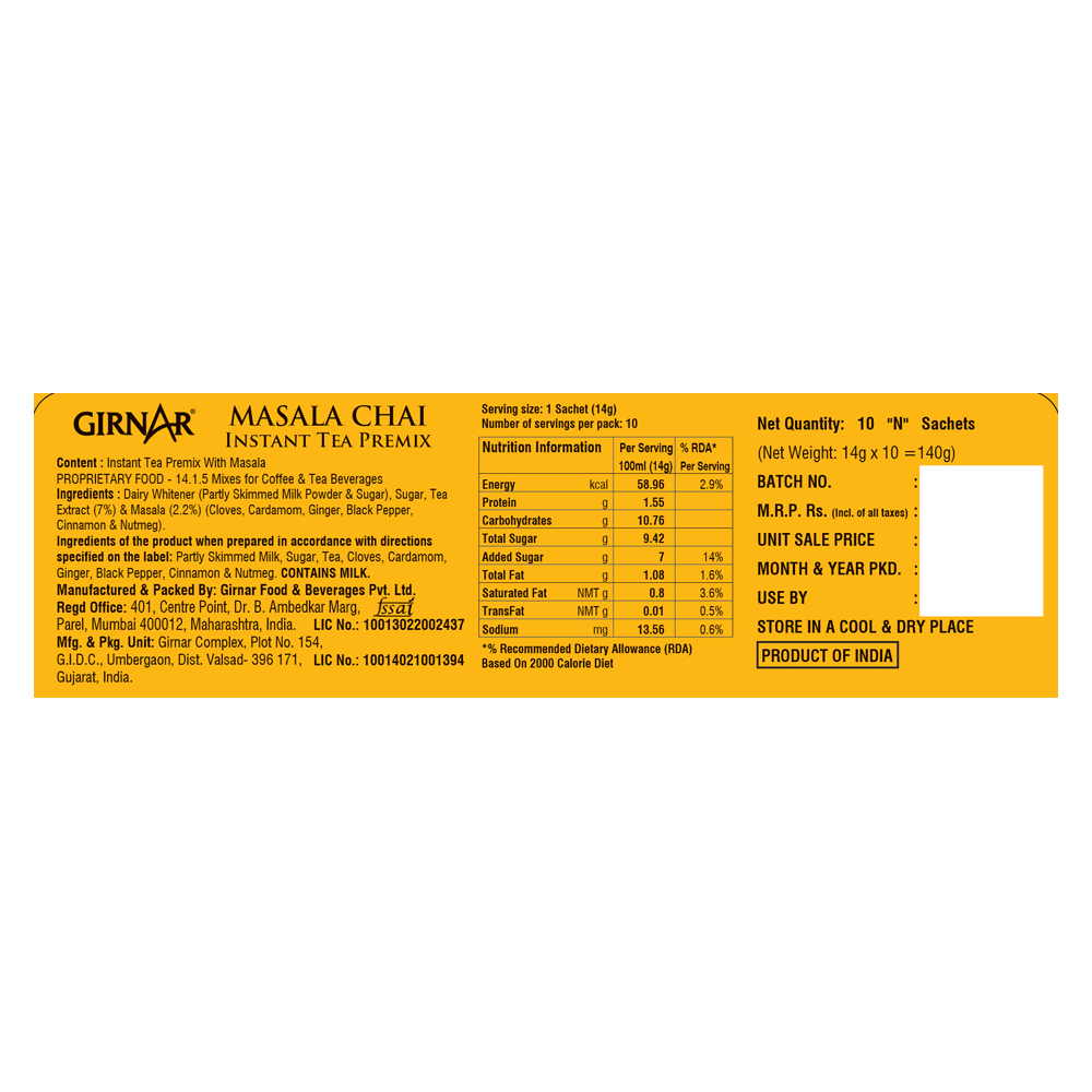 Girnar Instant Tea Premix With Masala