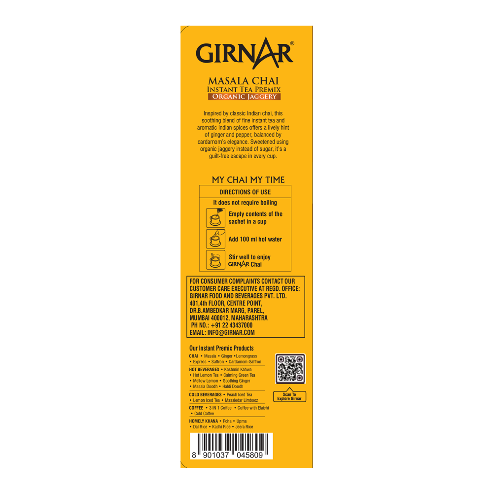 Girnar Instant Masala Chai Premix With Organic Jaggery