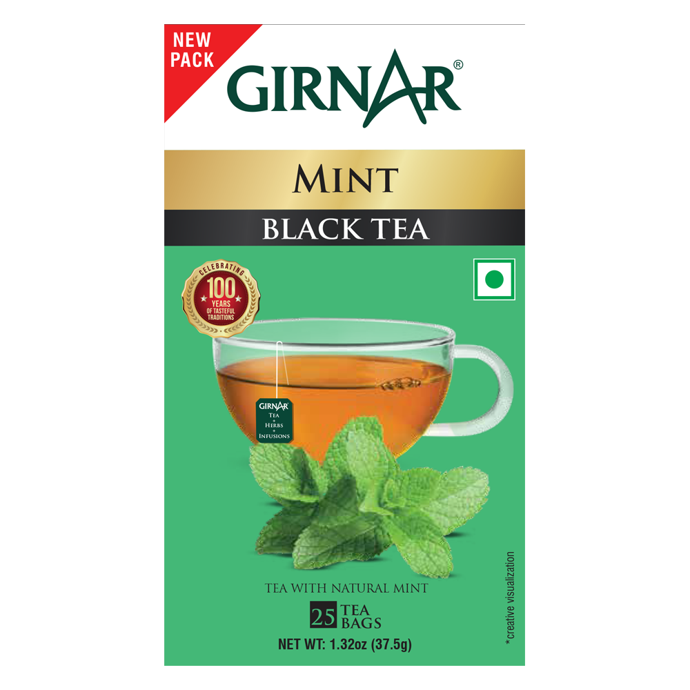 Girnar Black Tea Bags - Pudina