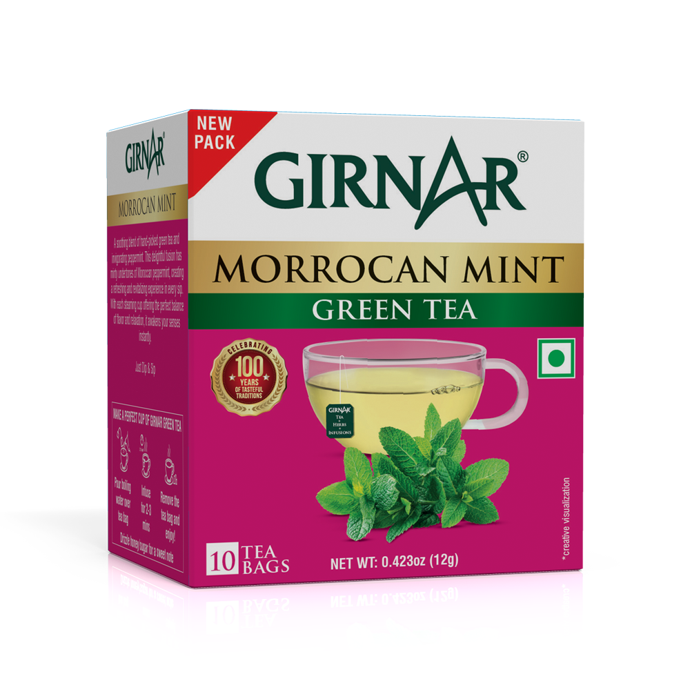 Girnar Green Tea Bags - Morrocan Mint