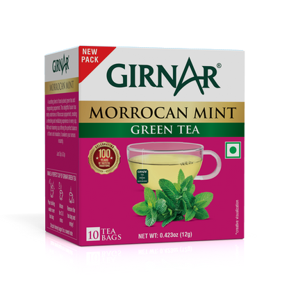 Girnar Green Tea Bags - Morrocan Mint