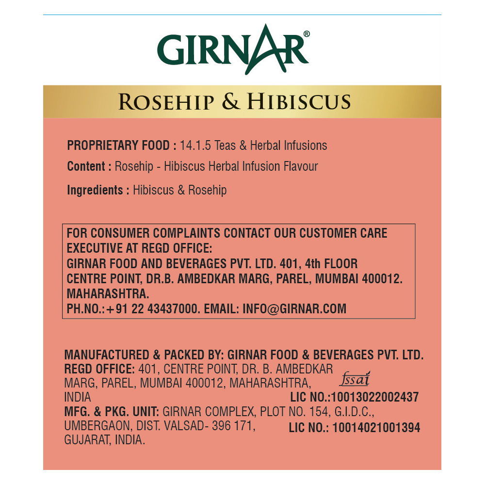 Girnar Rosehip & Hibiscus Herbal Infusion