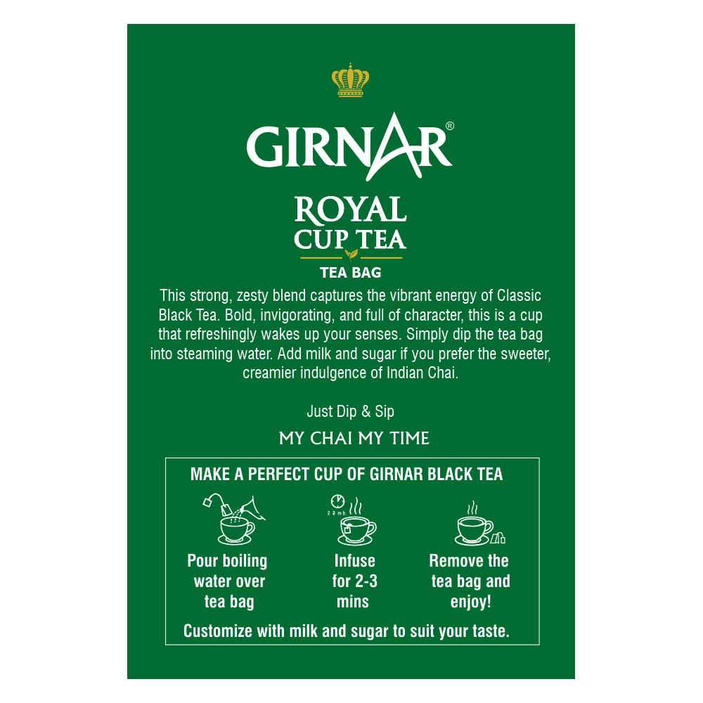 Girnar Black Tea Bags - Royal Cup Tea