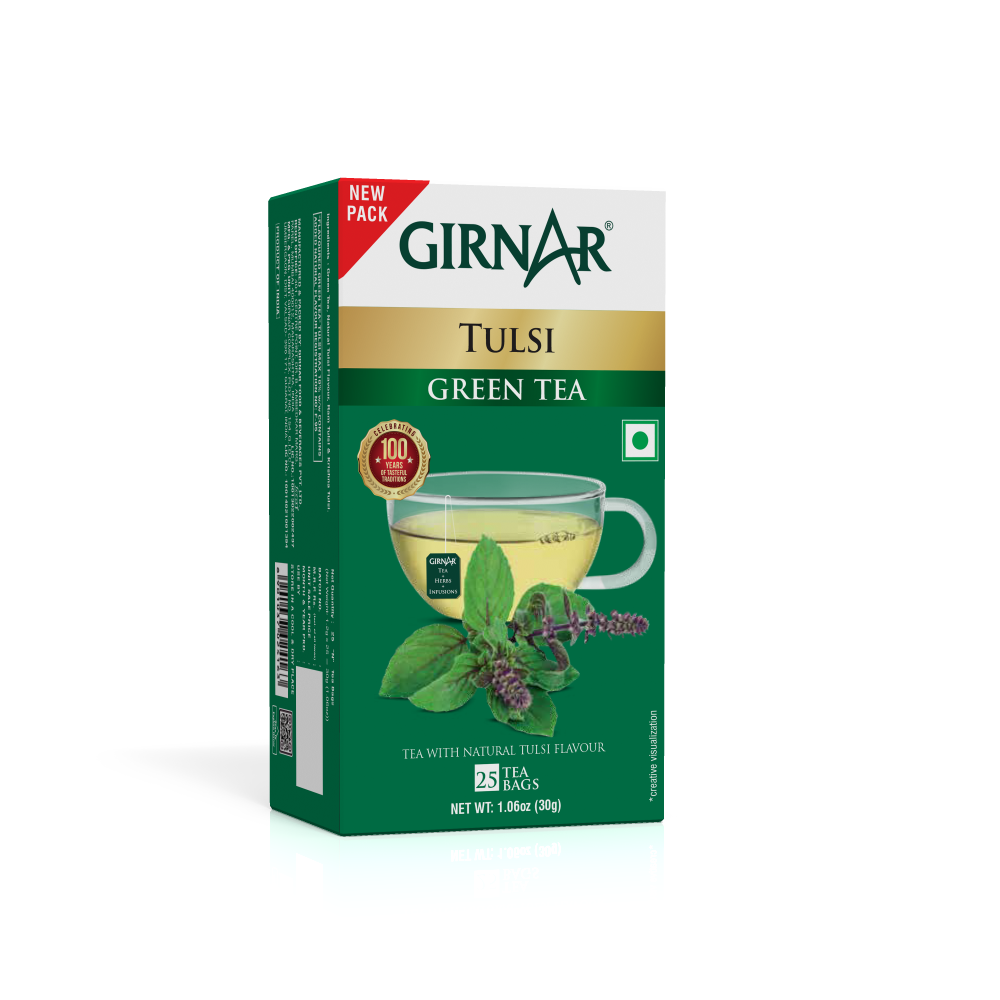 Girnar Green Tea Bags - Tulsi