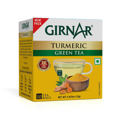 Girnar Green Tea Bags - Turmeric