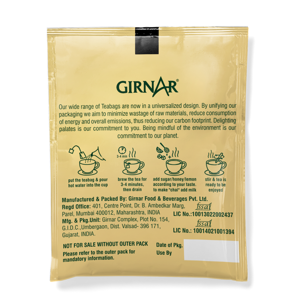 Girnar Black Tea Bags - Pudina