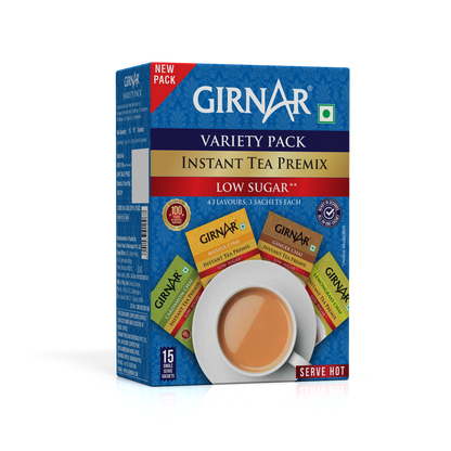 Girnar Instant Tea Premix Low Sugar Variety Pack