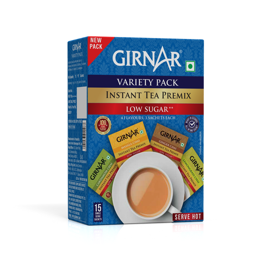 Girnar Instant Tea Premix Low Sugar Variety Pack