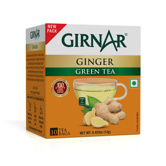 Girnar Green Tea Bags - Ginger