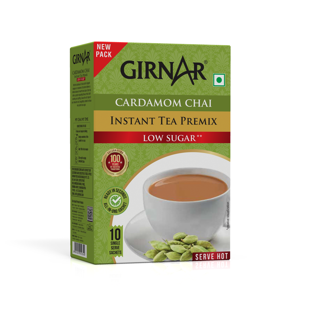 Girnar Instant Tea Premix With Cardamom (Low Sugar)